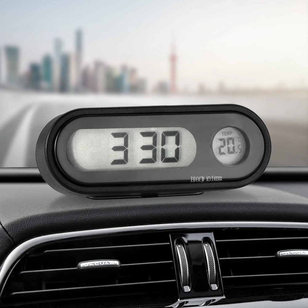

Automobiles Car Clock Watch Thermometer Automotive Dashboard Decoration 2 in1 Auto Interior LED Display Clock Decor Car Ornament