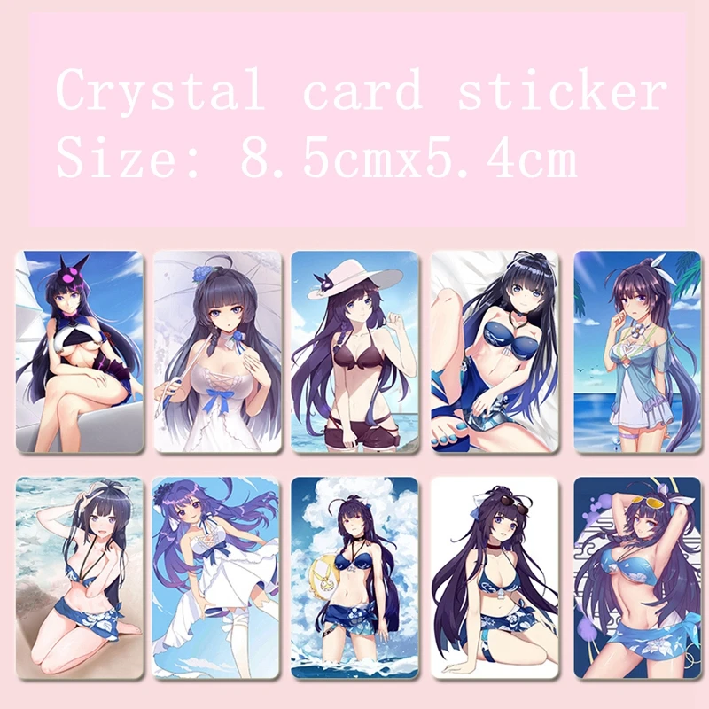 

New Honkai Impact 3 Anime Kiana Kaslana Two-dimensional Peripheral Bronya Zaychik Crystal Student Meal Card Sticker