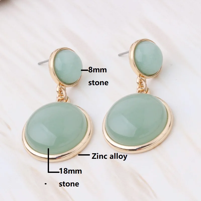 NeeFu WoFu Natural Dangling Earrings For Woman Dangle Earring Round Ear Charm Brinco Oorbellen Christmas Gift | Украшения и