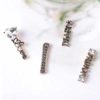 5pcslot rhinestone pearl letter flower plate diamond button jewelry scarf for hair accessories sewing decorative clothing coat