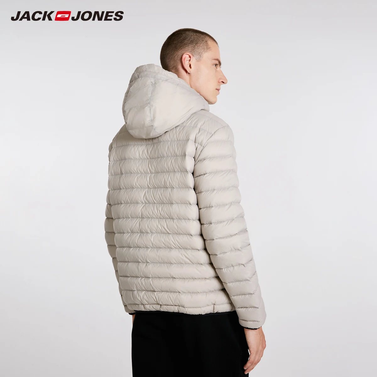 JackJones мужское однотонное Спортивное зимнее теплое пуховое пальто с капюшоном |