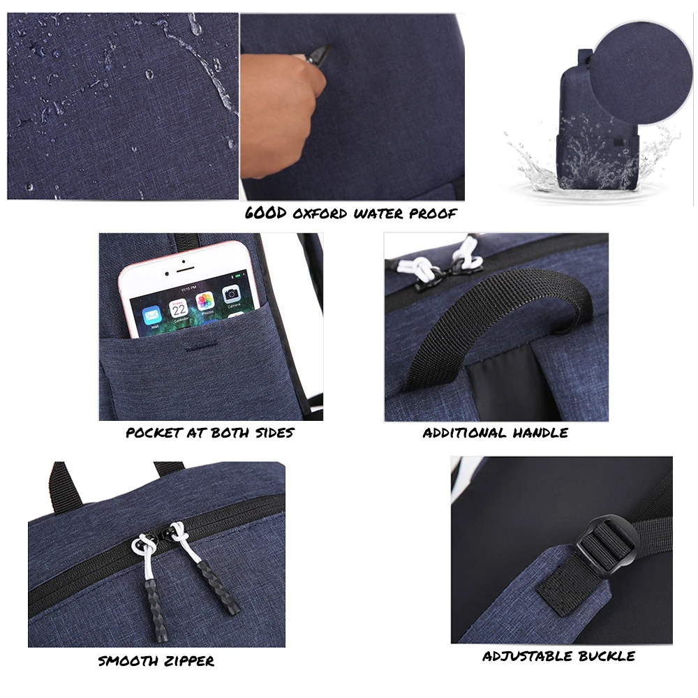 

Colorful Mini Slim Backpack 10L with Pockets at Both Sides Front for Men and Women School Bags Large Capacity for Any Occasions