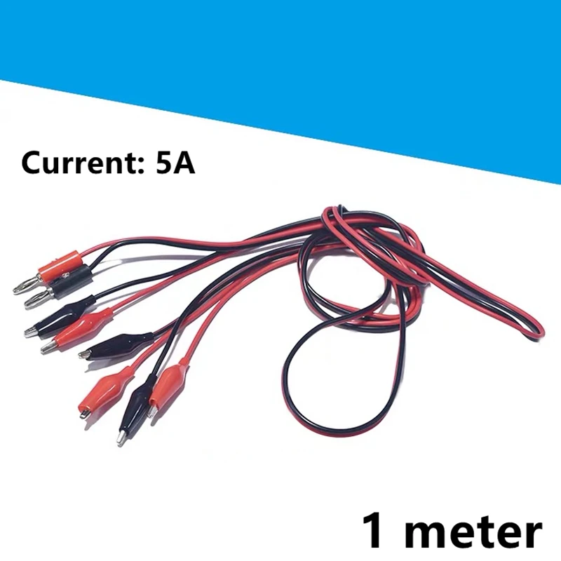 1 метровый провод с зажимом под крокодила двойная головка Банановый штекер