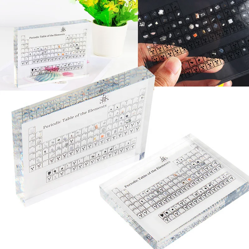 

Периодическая таблица химических элементов, карта отображения химических элементов, трехмерная стеклянная форма