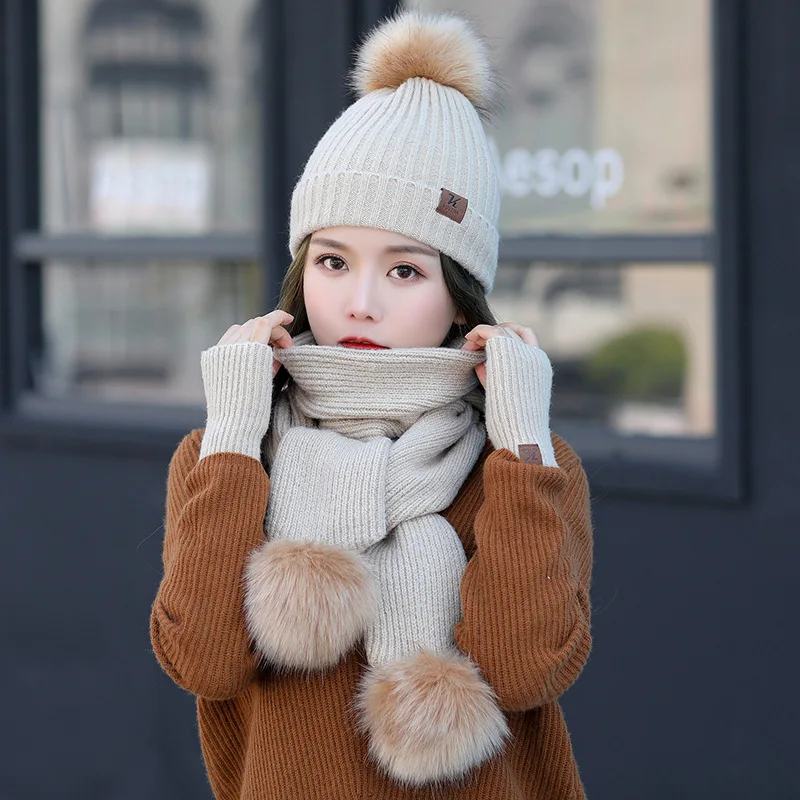 Однотонная вязаная шапка женская куполообразная вязаные лыжные кепки хип хоп