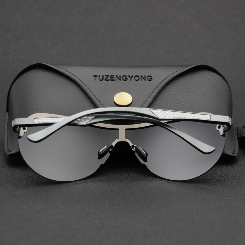 Солнцезащитные очки без оправы Мужские поляризационные для вождения из