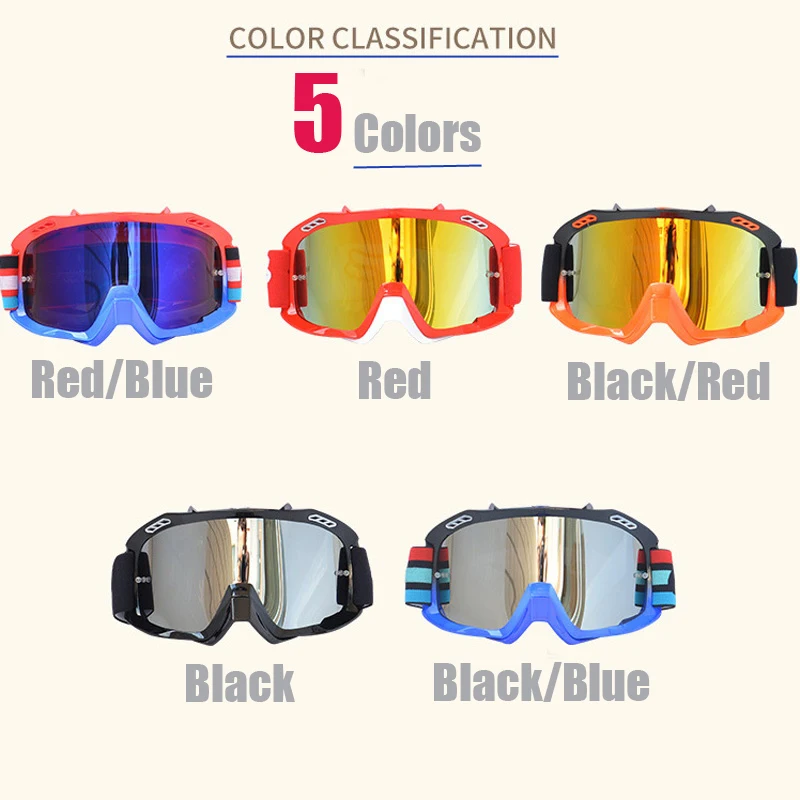 

MOTOR Motocross Goggles Sunglasses for Outdoor Sport Dirt-Bike Off-Road Eyes Protect Motorcycle ATV With 1 Pc Free Bag