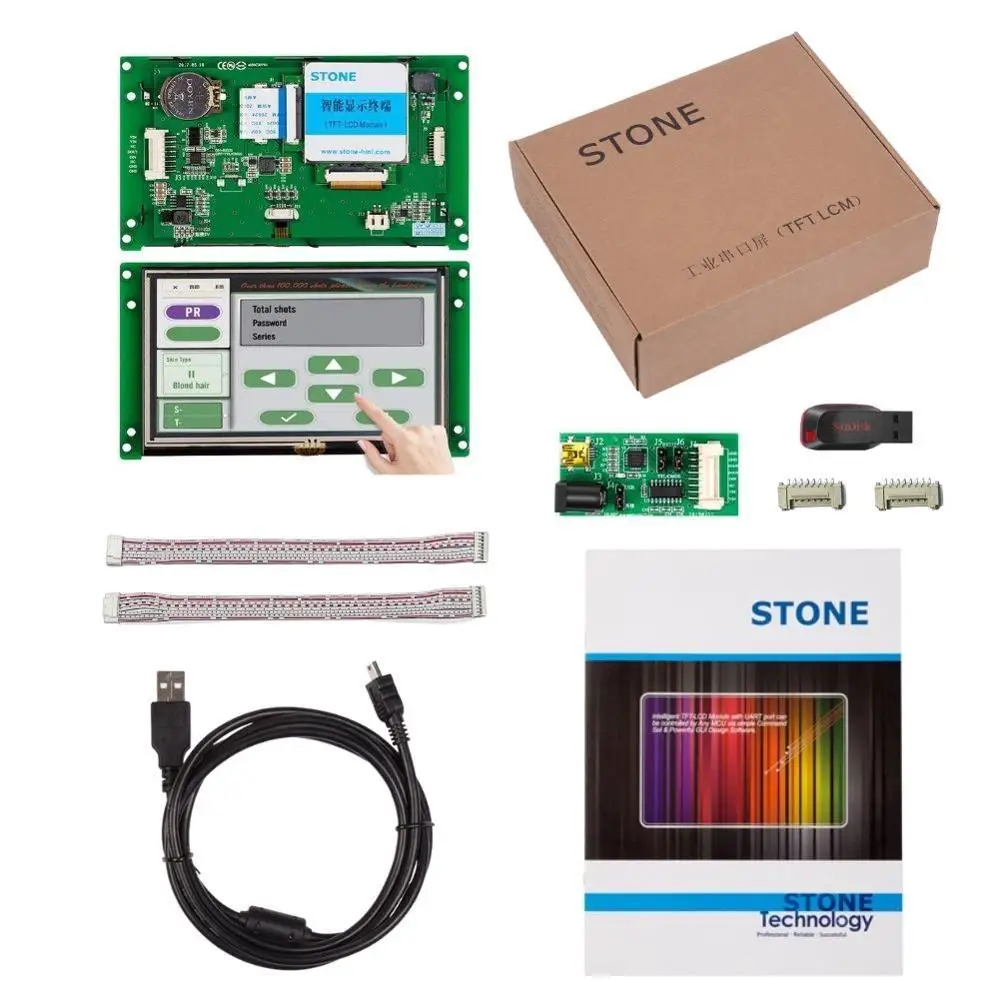 5 дюймов HMI на тонкопленочных транзисторах тонкоплёночных ЖК дисплей Дисплей