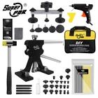 Набор инструментов для ремонта вмятин Super PDR, черный клеевой пистолет, прокладка моста, набор клеевых молотков для ремонта кузова автомобиля