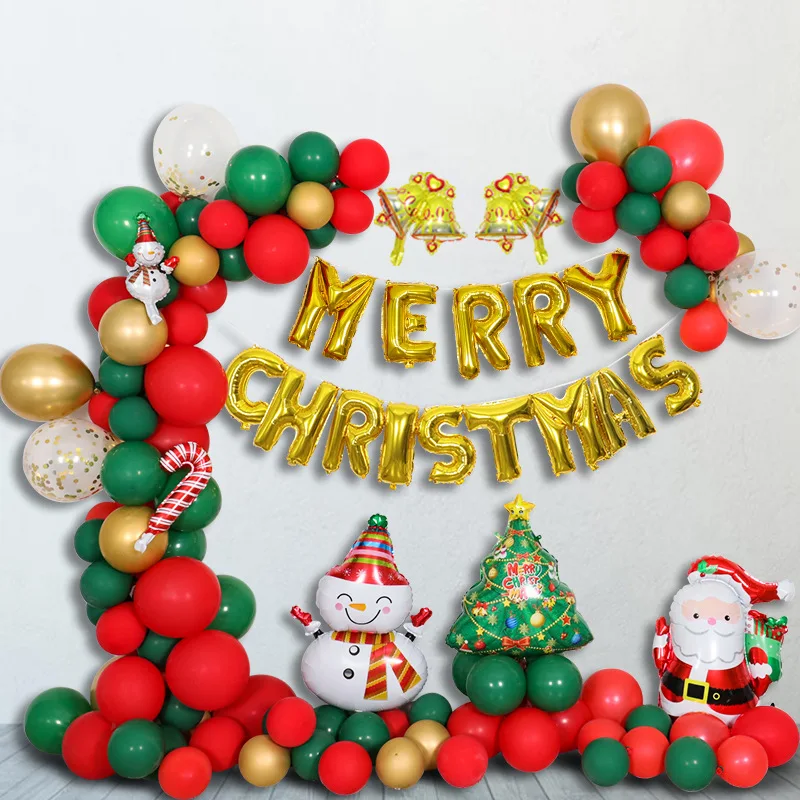 2022 Christmas Decoration Balloon Set Holiday New Year Party Dinner Background Wall Aluminum Film |
