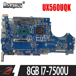 ux560ux laptop motherboard for asus zenbook flip ux560uqk ux560uq q524uq original mainboard 8gb ram i7 7500u gt940m free global shipping