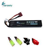 3s water gun battery 102mm with t plug 11 1v 2200mah lipo battery for m4 ak47 mini airsoft bb air pistol electric toys rc parts