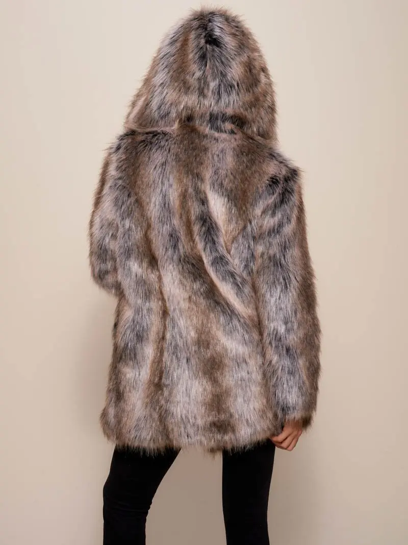 

Artificial Fox Fur Coat Hooded Trendy Teddy Bear Jacket Women Covering Women's Winter Leopard Coat Female Long Plush Jacket