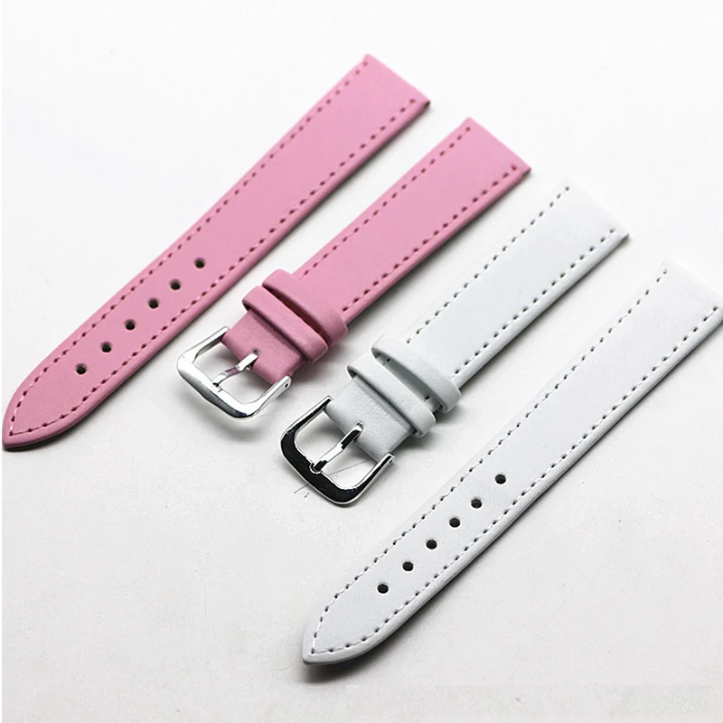 

Leather Wristband 12mm 14mm 16mm 18mm 20mm 22mm Leather Replacement Bracelet Band For Samsung Huawei Casio Watch Strap GT2 46mm