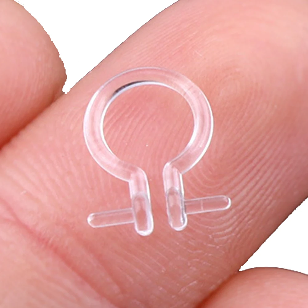 

Transparent Painless Prevent Allergy Invisible Ear Clip Base Earplug Resins Plastic Earrings Base Setting DIY Jewelry Accessory