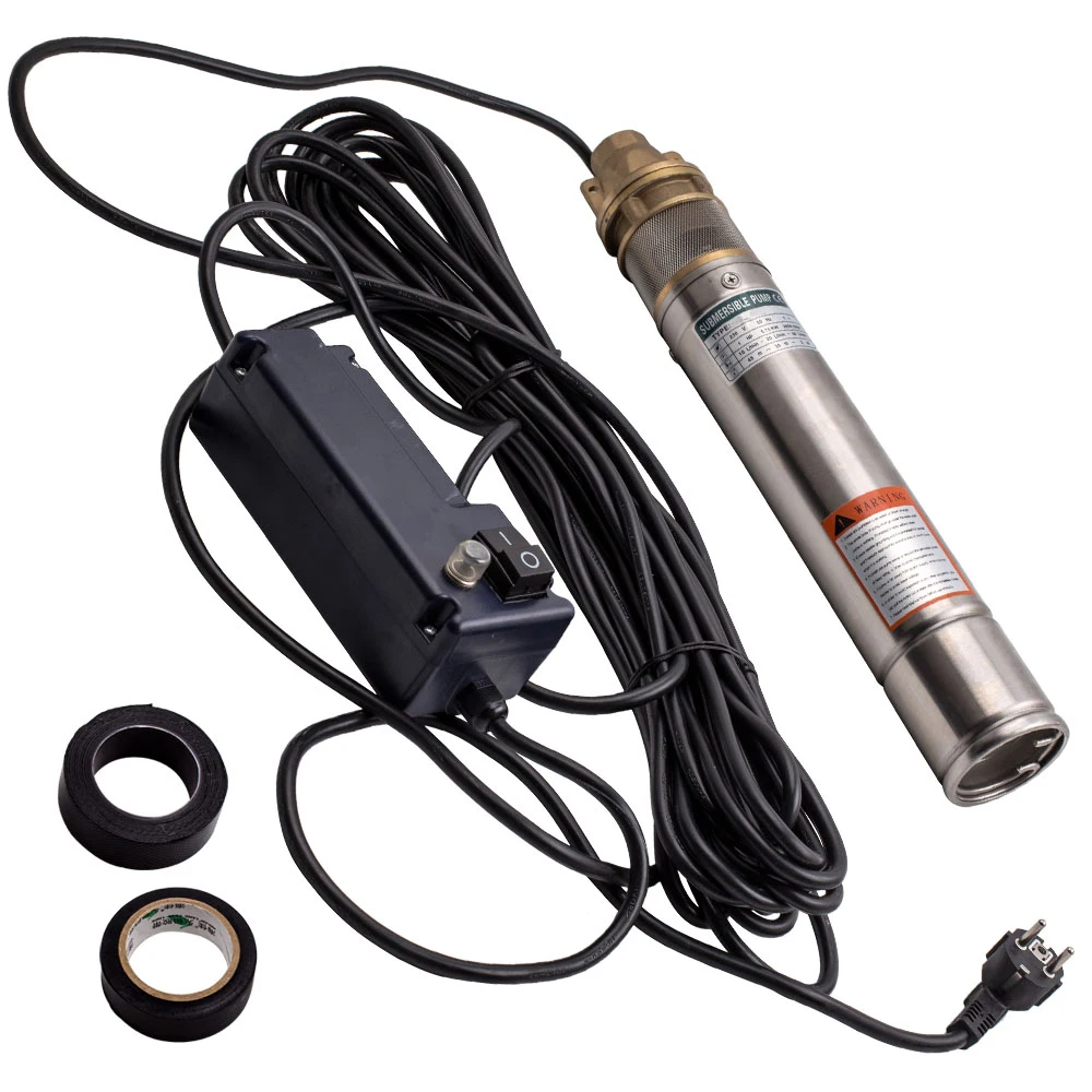 Погружной насос для глубоких скважин 6 бар 3 дюйма 750 Вт л/ч 1 л.с. нержавеющая сталь|