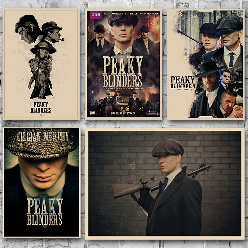 Настенные обои с рисунком Peaky Blinders 5 ТВ сериалов искусство на холсте 20x30 60x90 см