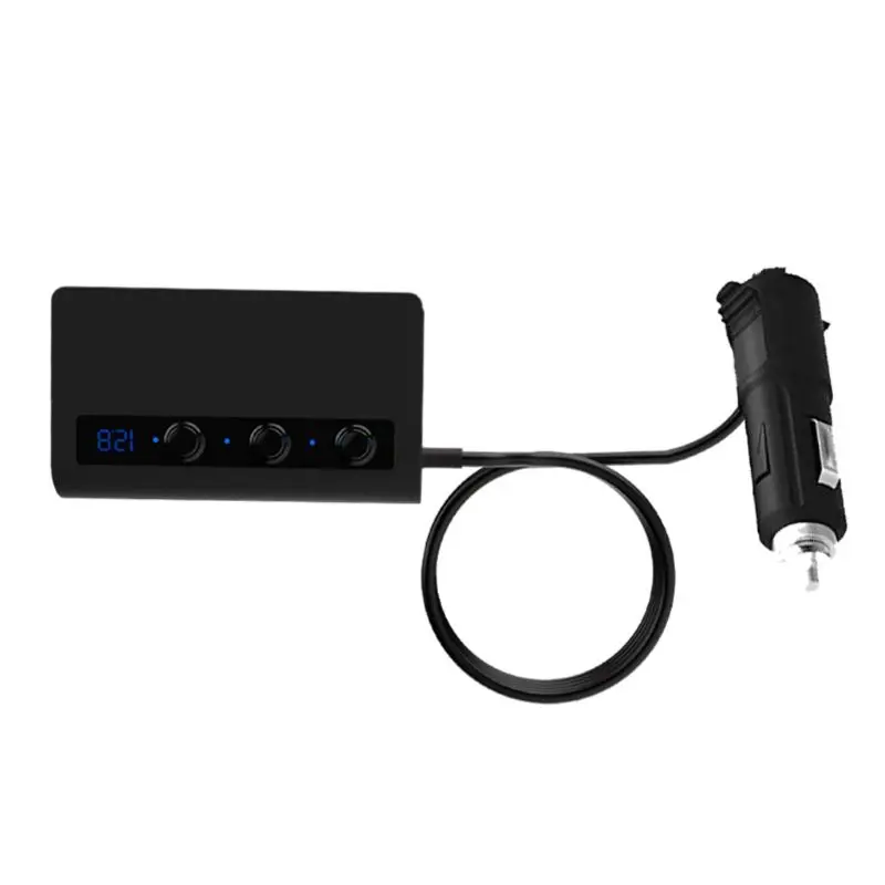 12 V/24 V 3x Разветвитель Прикуривателя QC 3,0 4x USB Зарядное устройство светодиодный вольтметр 95AF