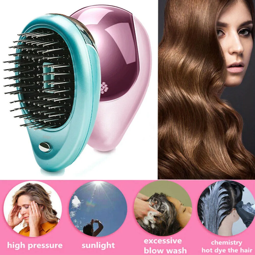 

Electric Ionic Hairbrush Portable Mini Small Hair Magic Beauty Brush Negative Ions Hair Comb New Hair Modeling Styling Tools