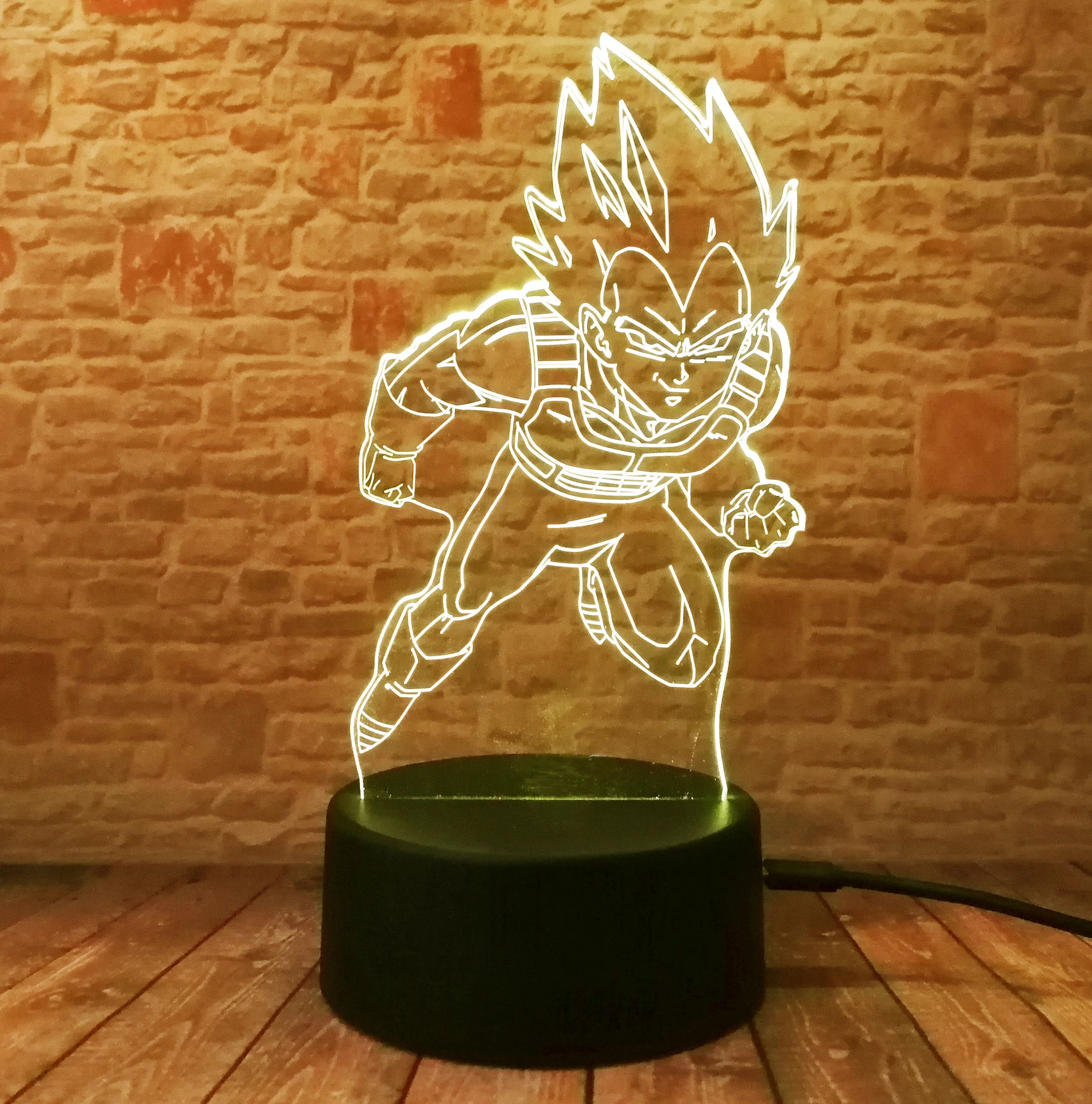 Креативный светодиодный светильник Dragon Ball Z Evolution 7 с цветным градиентом иллюзия