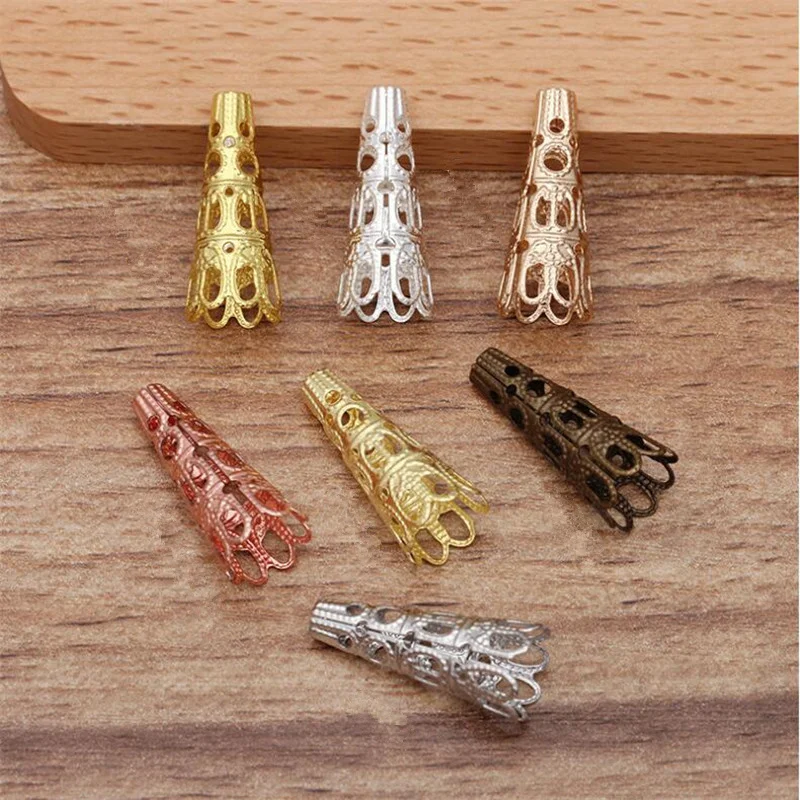 

SIXTY TOWFISH 15 Pieces DIY Jewelry Accessories Size 22*9mm Copper Materials Flower Slice Charms