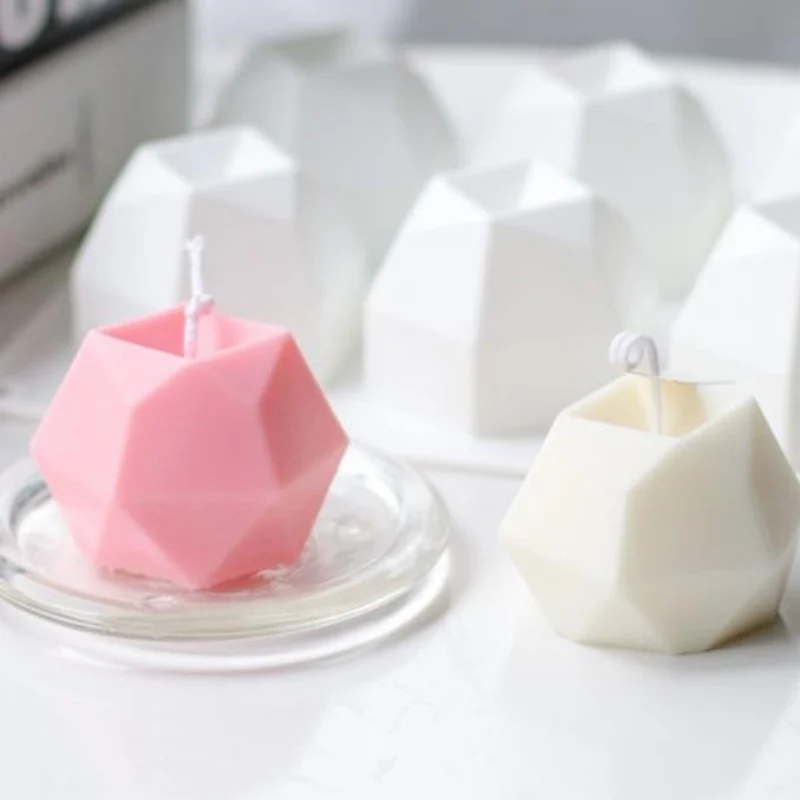 

Multilateral Diamond Face Cube DIY Candle Silicone Mold Creative Handmade Tool