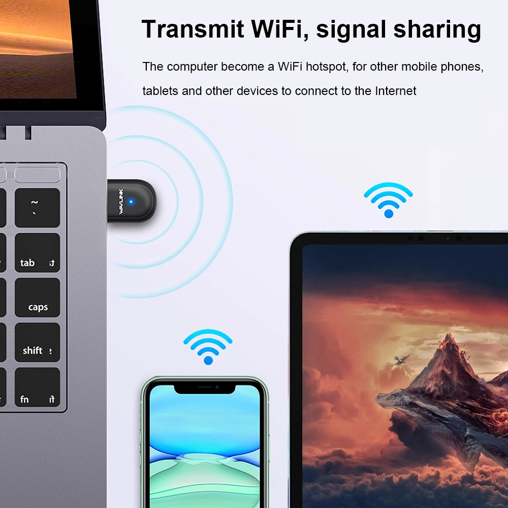 AC600 USB Wifi адаптер 5 ГГц сетевая карта 600 Мбит/с двухдиапазонный 802.11AC беспроводной