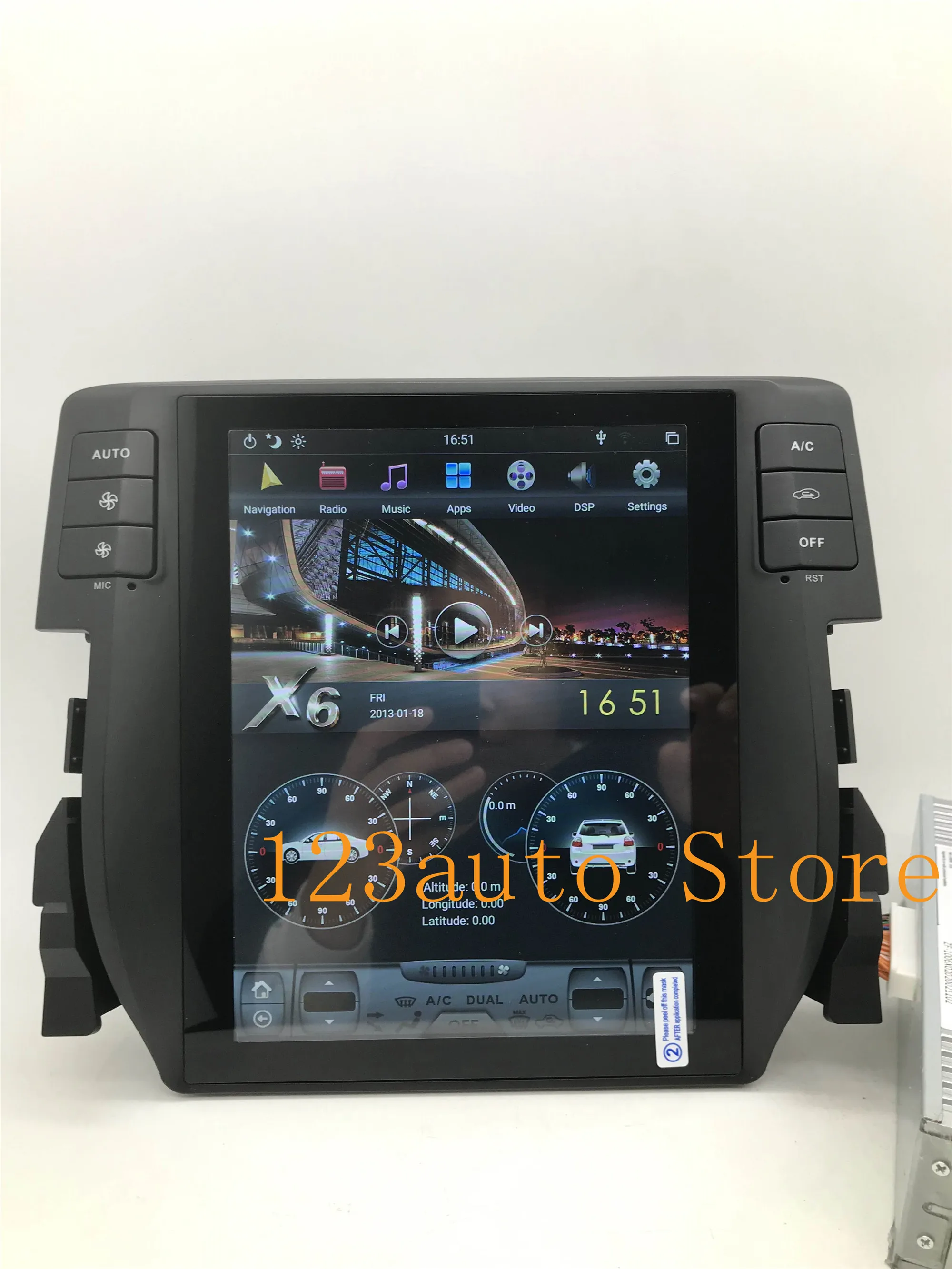 10 4 ''вертикальный Tesla стиль Android 9 0 автомобильный DVD GPS плеер Авто навигация