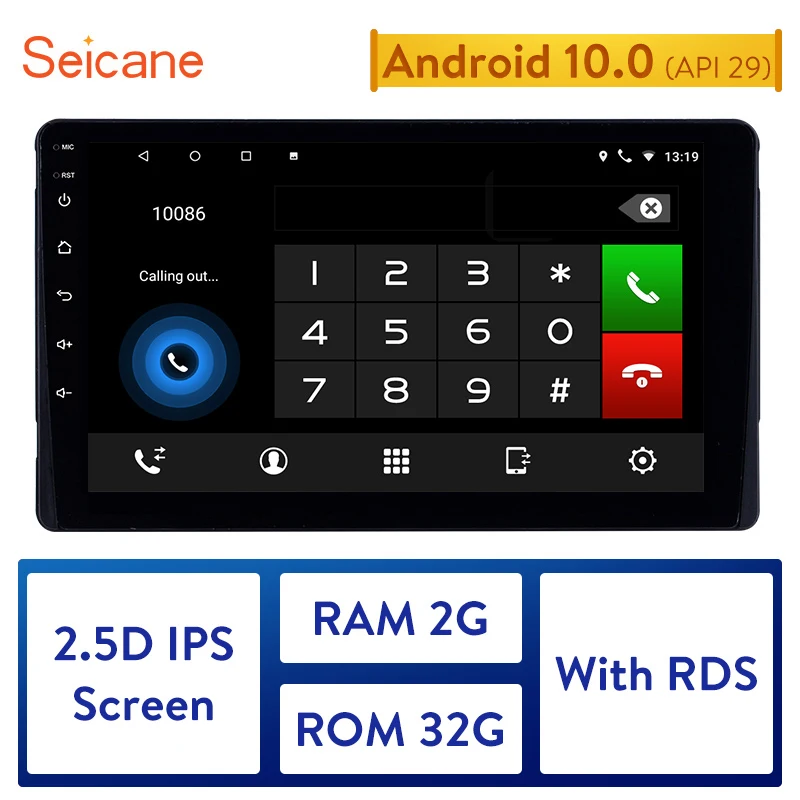 

Автомобильный мультимедийный плеер Seicane, Android 10,0, 2 Гб ОЗУ 32 Гб ПЗУ, IPS экран, радио, аудио, GPS, для TOYOTA Sienna 2015