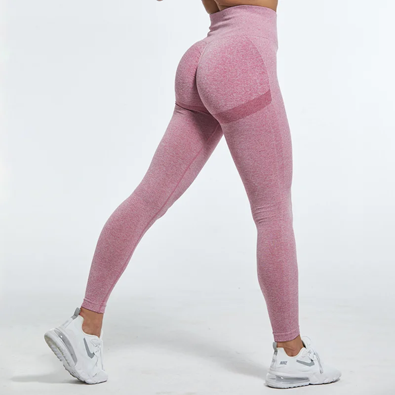 

Seamless Women Leggings Fitness High Waist Push Up Peach Polyester Leggings Workout Jeggings Casual Leggigns Female