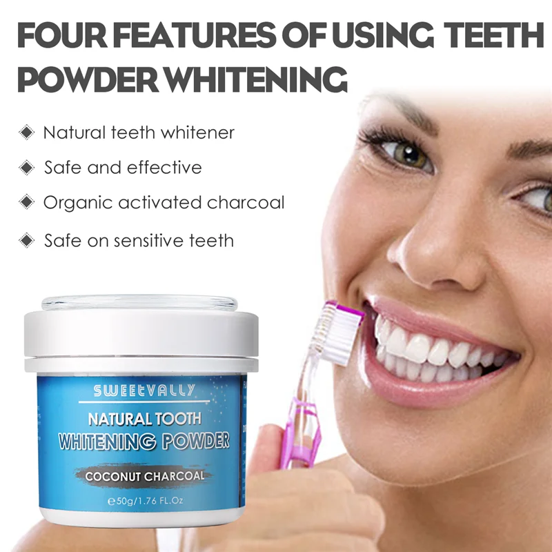 Абсолютно новый 50 г кокосового угля натуральный травяной Отбеливание зубов