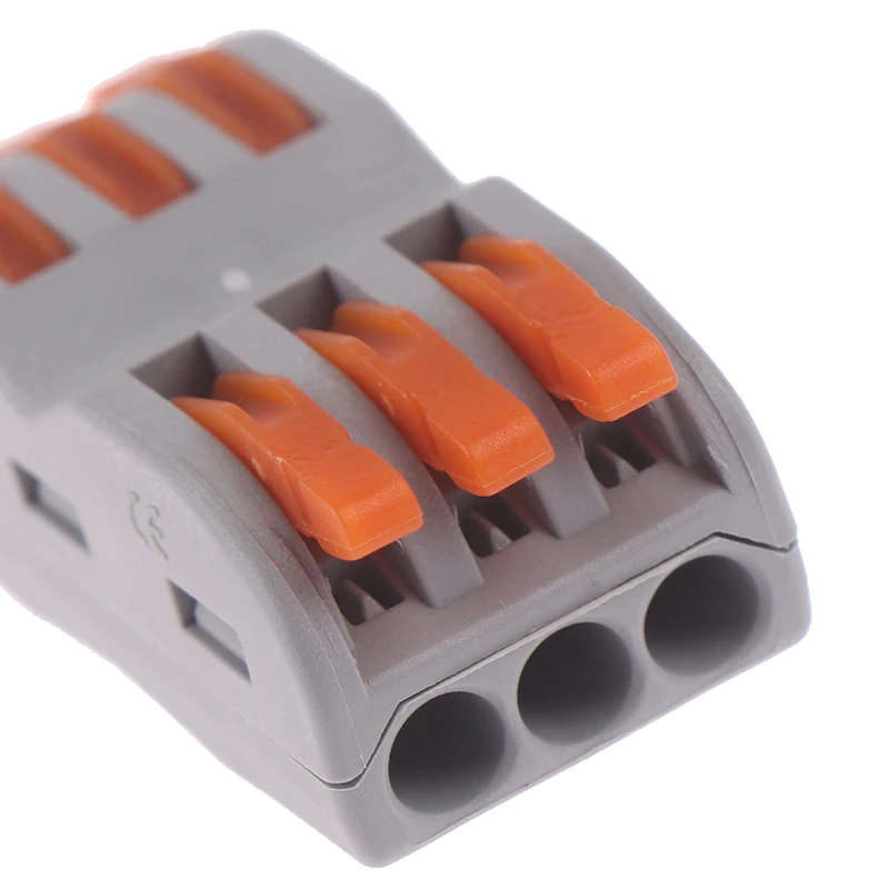 

SPL-1 2 3 Way Reusable Mini Fast Wire Connectors Universal Compact Wiring Connector Plug-in Terminal Block Strip Length 9 - 10mm