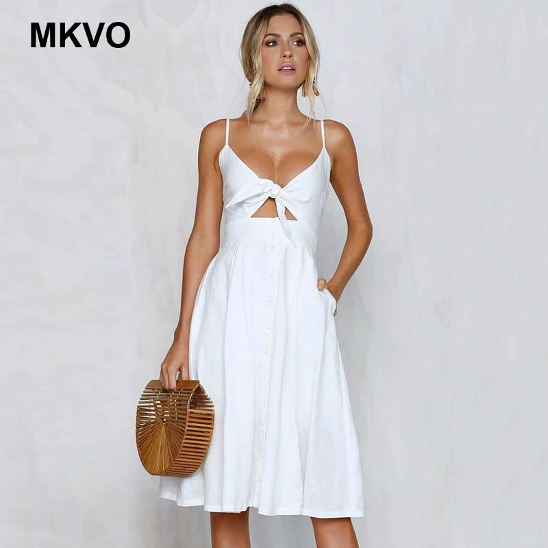 Женское кружевное платье без рукавов летнее Бандажное с глубоким v образным