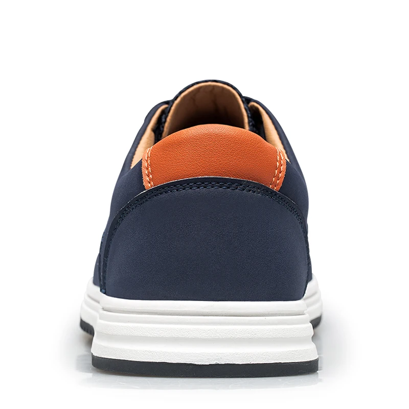 Мужские деловые кроссовки из микрофибры темно-синие повседневные классические