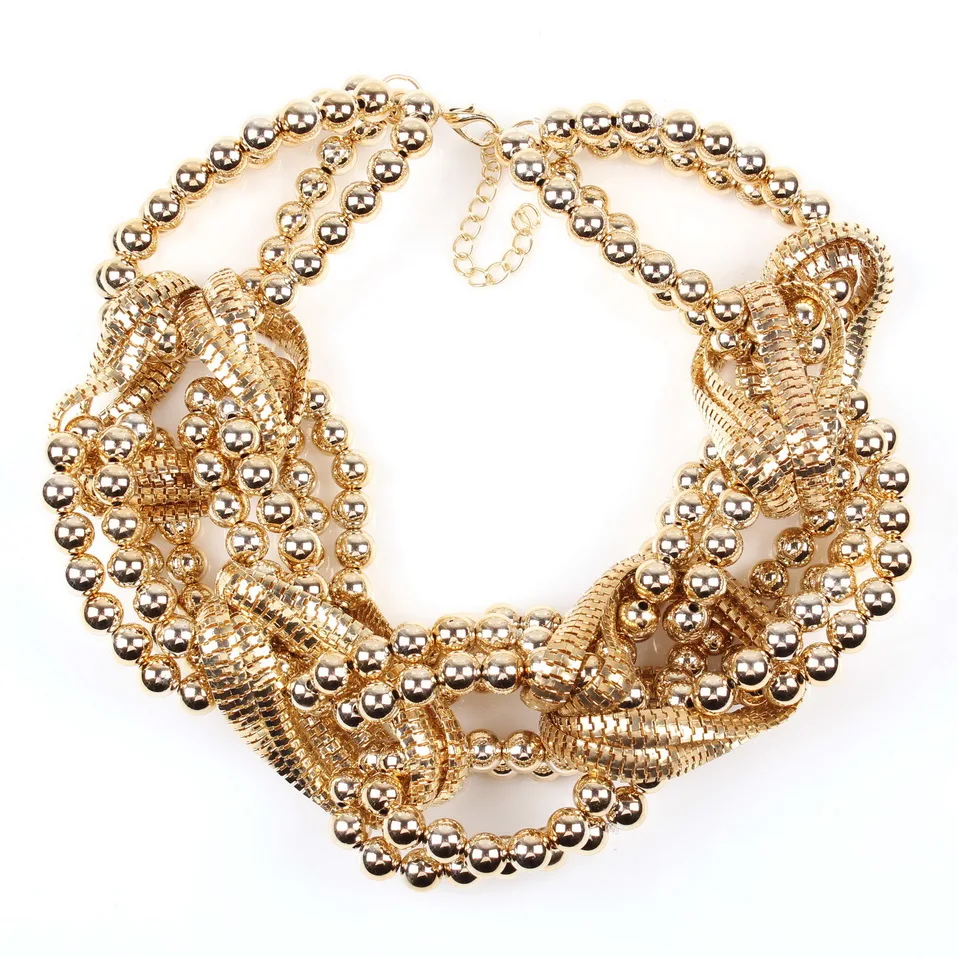 2017 Fashionable New Design Brand Statement Necklace Alloy Chain Bead Chunky Big Pendant For Women Jewelry Wholesale|pendant gift|pendant necklace