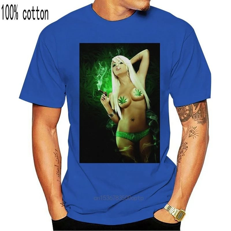 

New Weed Girl Smoking Weed Men S T Shirt, Designer , Summer , Short Sleeve T Shirt Classic Unique Tee Shirt