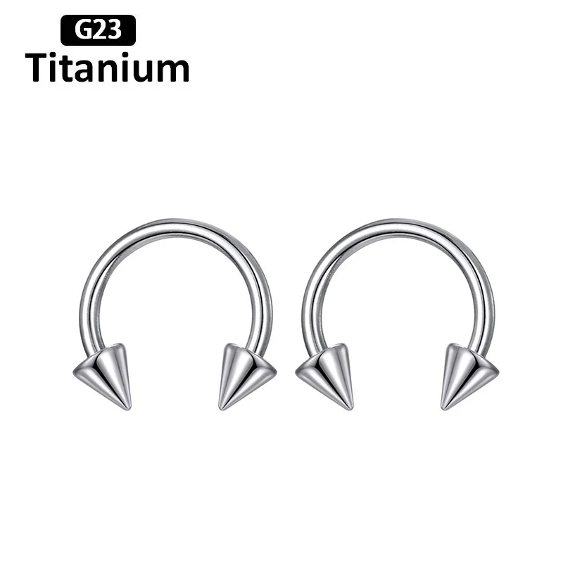 Кольцо в форме подковы из титана G23 U-образное универсальное ювелирное изделие