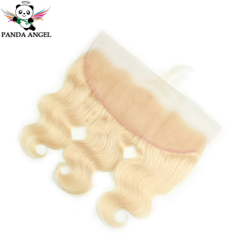 Panda Angel 13х4 фронтальная кружевная лента 613 блонд бразильские Remy человеческие волосы объемная волна Кружева Фронтальная 13*4 уха до уха фронтальная кружевная застежка