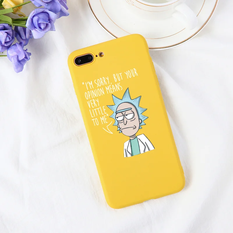 Khu-0rlanfa Мягкий чехол для телефона Rick And marty из ТПУ для iPhone 11, 5, SE, 6, 6 S, 8 Plus, XS, X, XR, XS Max, 11 Pro, матовый чехол с мультипликационным принтом для iPhone 7 Plus, чехол - Цвет: Khu-0rlanfa