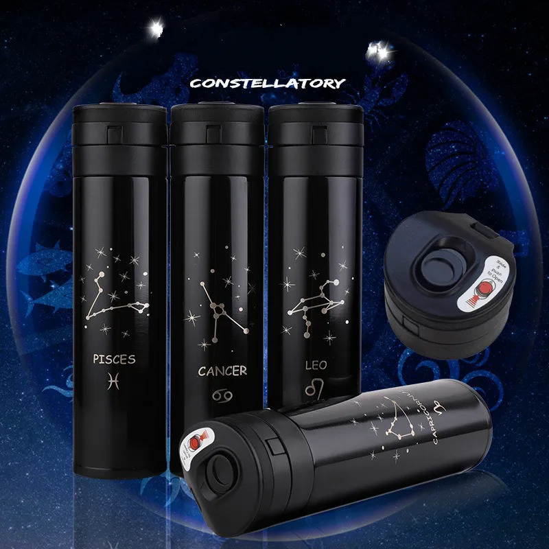 Новый термос с двенадцатью созвездиями креативная бутылка для воды из