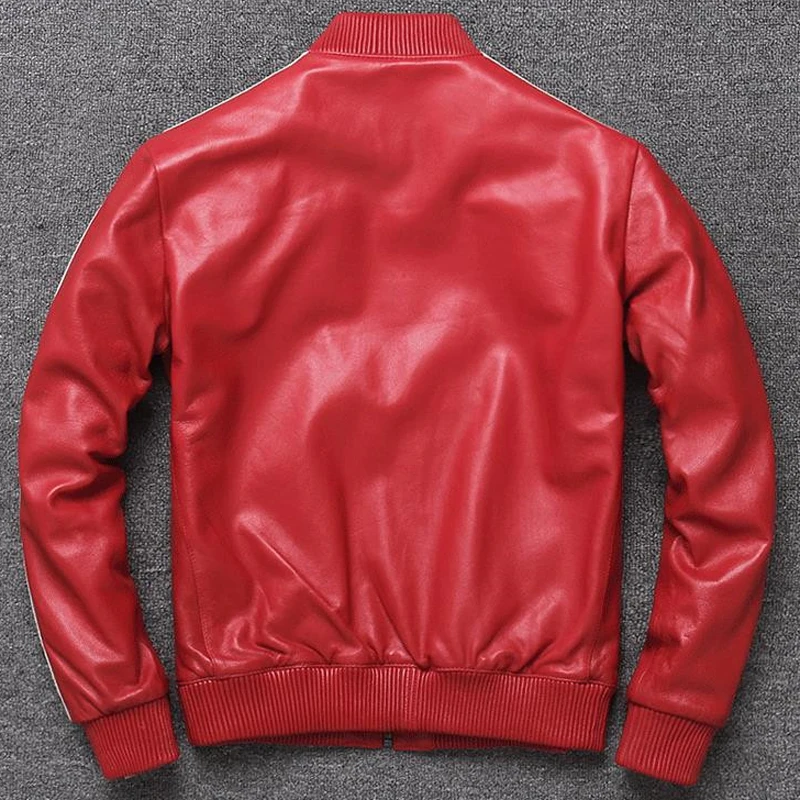 Парные Куртки из натуральной кожи для женщин и мужчин бейсбольные пальто овечьей