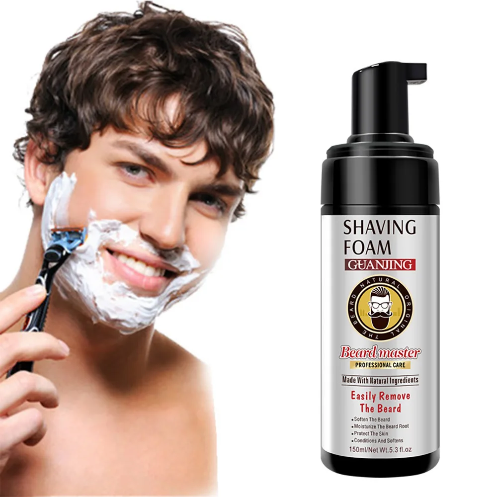 

150ml*4bottles Men's shaving cream, beard cleaning, shaving, refreshing skin care, shaving bubbles beard care cream