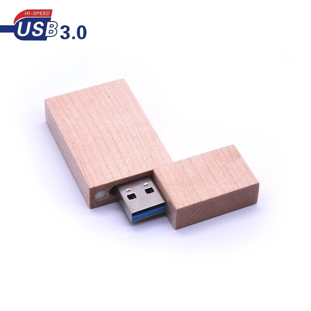 10 шт./лот Пользовательский логотип деревянный привод USB 3 0 с коробкой 4 ГБ 8 16 32 64