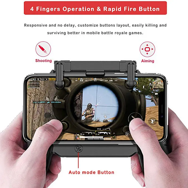PUBG Mobile Controller Capacitance Mapping L1R1 Aim Shoot Trigger Gamepad Game Joystick Remote Grip For Android IOS Phone | Электроника