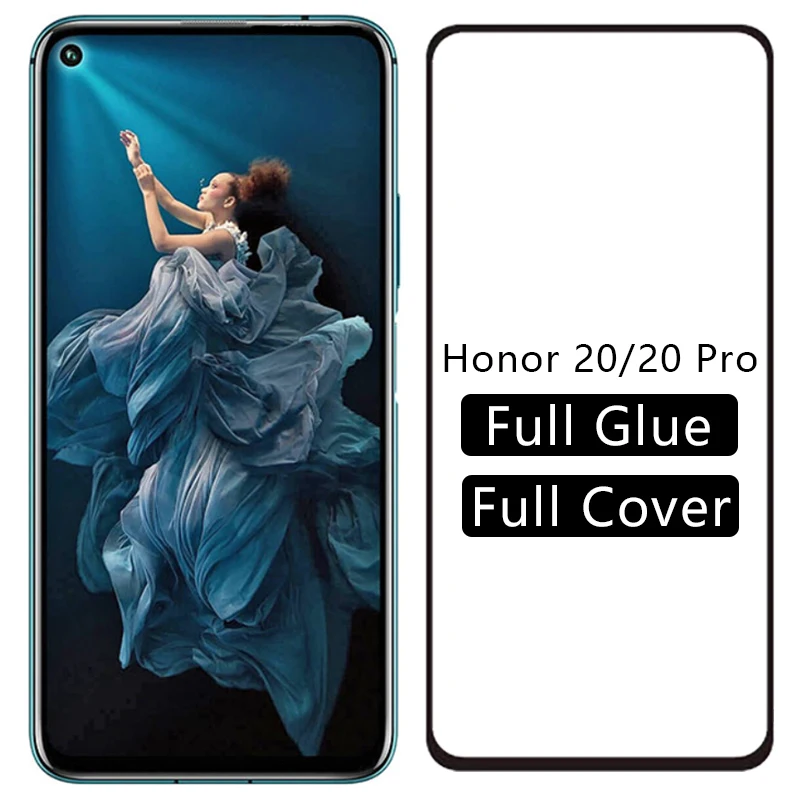 

case on honor 20 pro cover tempered glass screen protector for huawei honor20 honer onor 20pro 6.26 protective phone coque bag