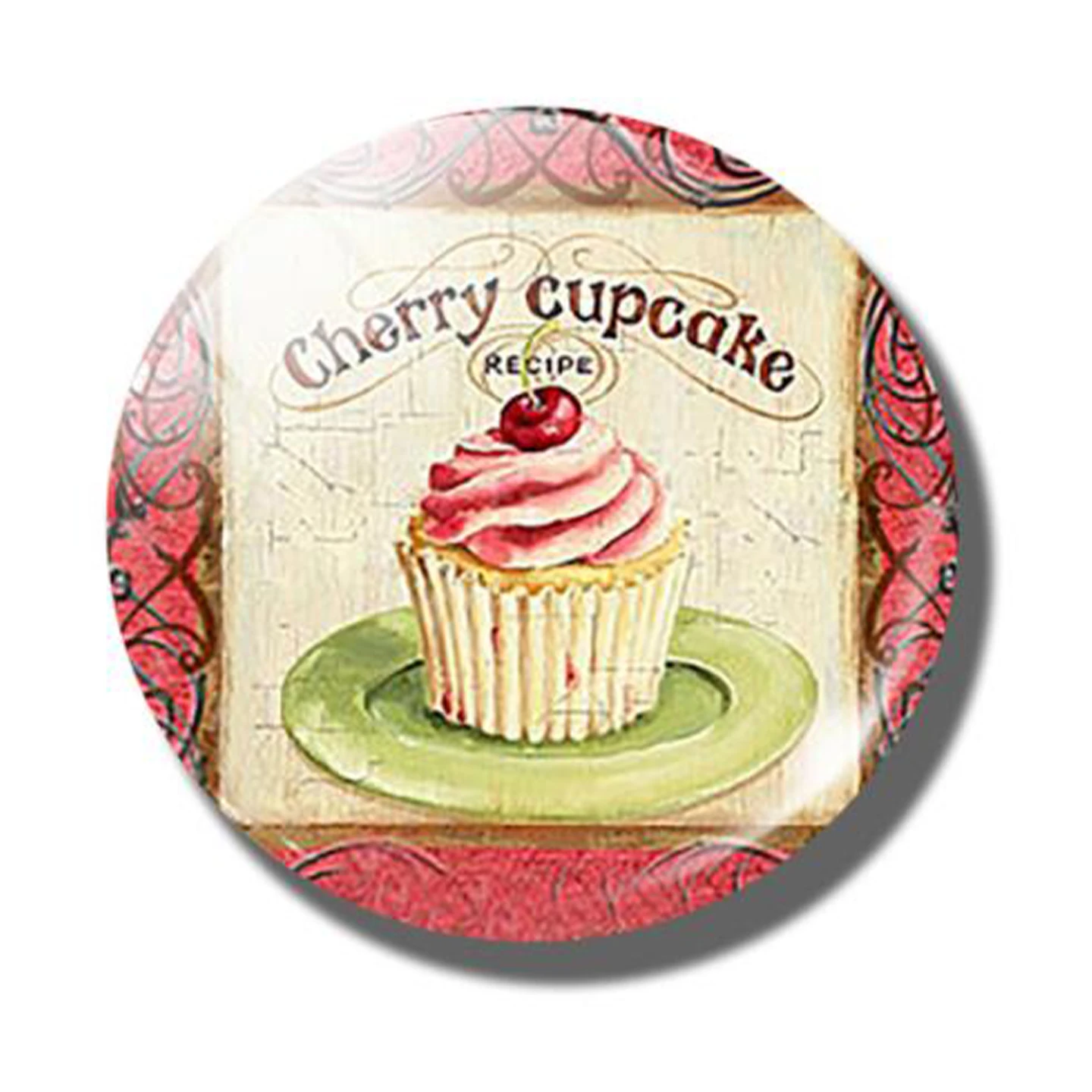 Милый вкусный торт магнитный декор кекс 30 мм круглые магнитные наклейки милый