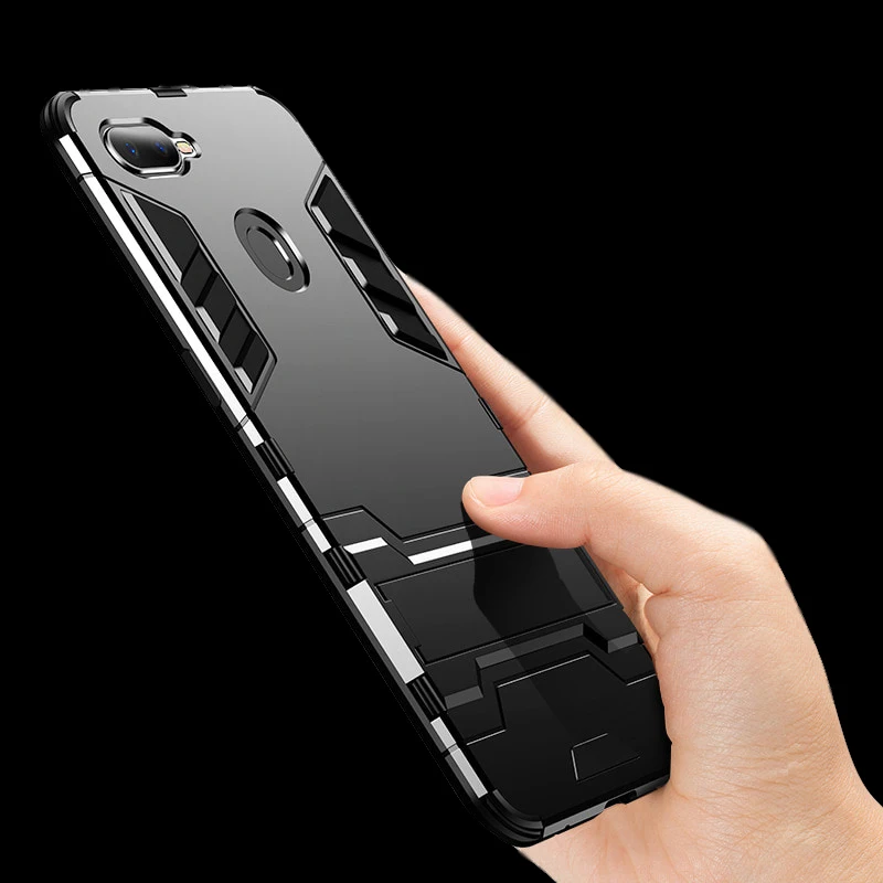 Для OPPO A5S чехол силиконовый пластиковый Гибридный армированный с подставкой для
