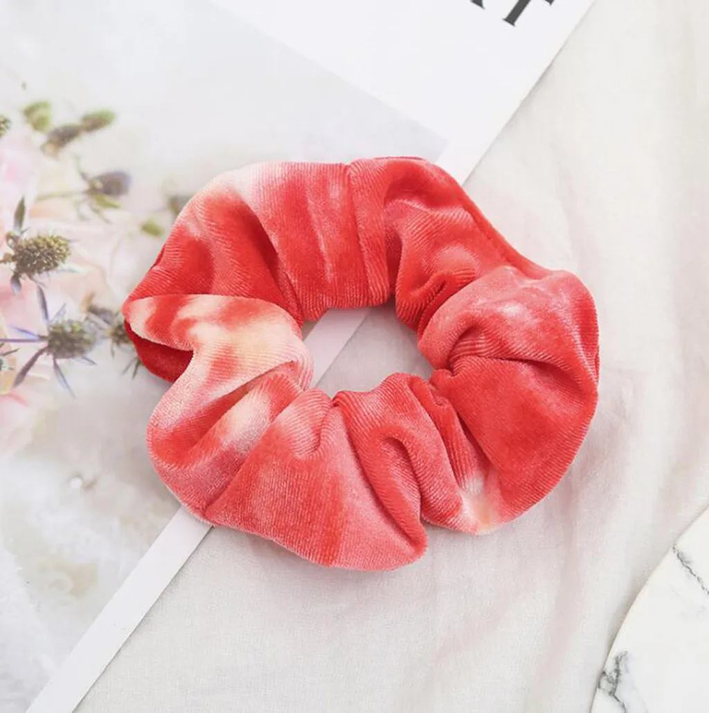 Очаровательное кольцо для волос с бархатной резинкой покраски со скрытым