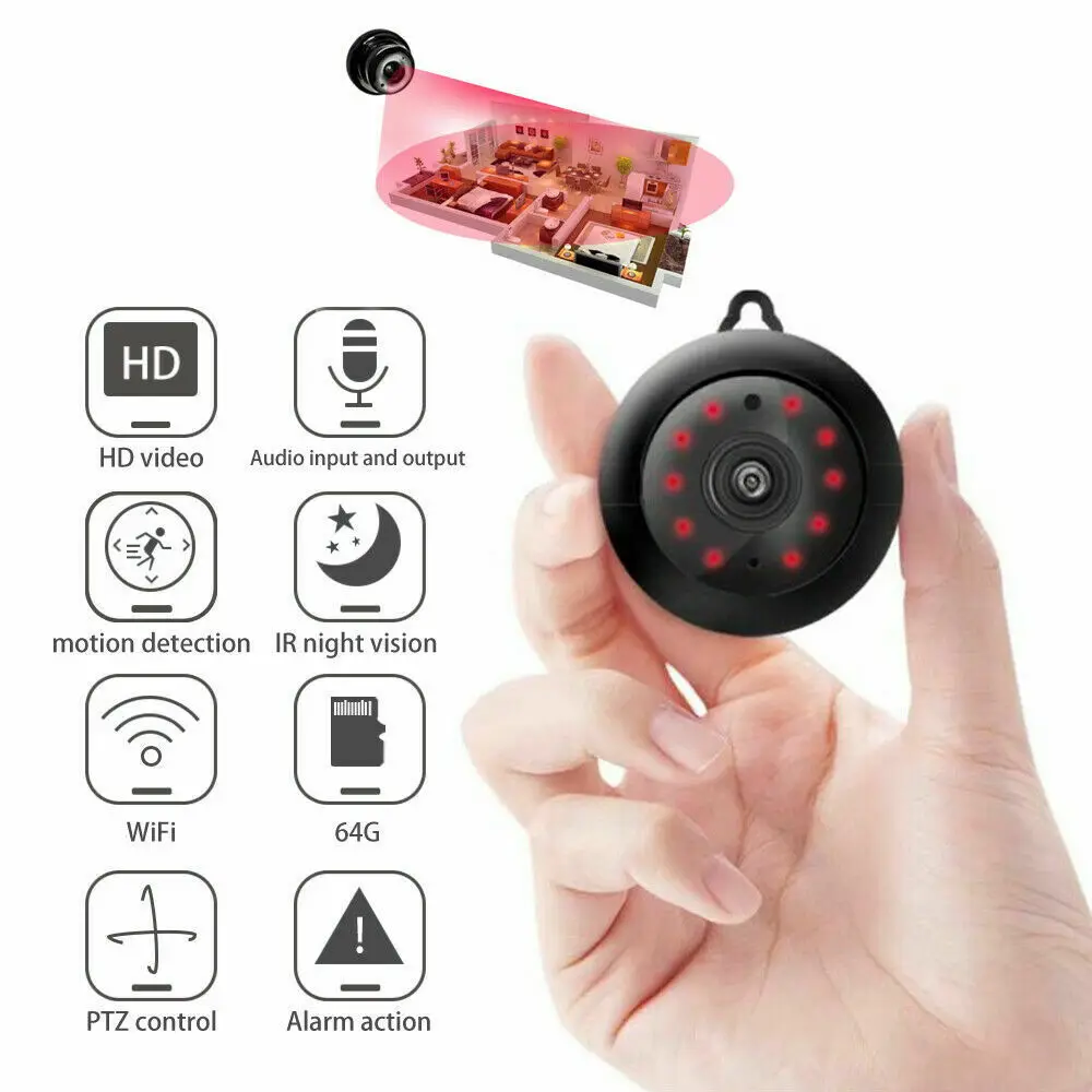 Беспроводная IP камера видеонаблюдения HD 720P V380 с Wi Fi и функцией ночной