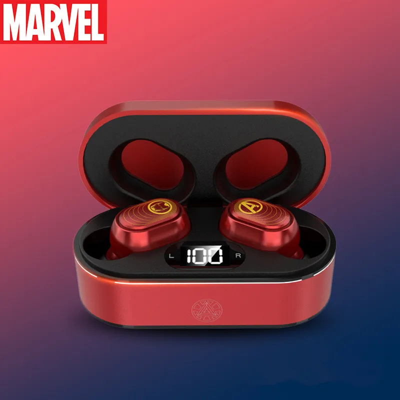 

Marvel co-certified true wireless LED digital display, Bluetooth-compatible headsets, in-ear music running phone universal